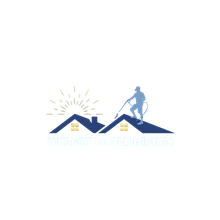 Logo with a silhouetted person spraying a roof, sun, and house. "Southshore Pressure Washers" text below.